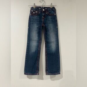 TRUE RELIGION Boys' 80s faded blue red jeans size 7